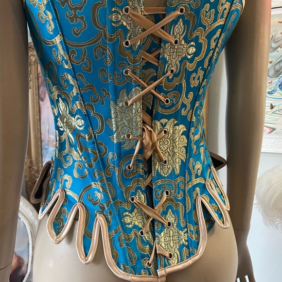 Gorgeous blue and gold corset stays - Picture 5 of 6